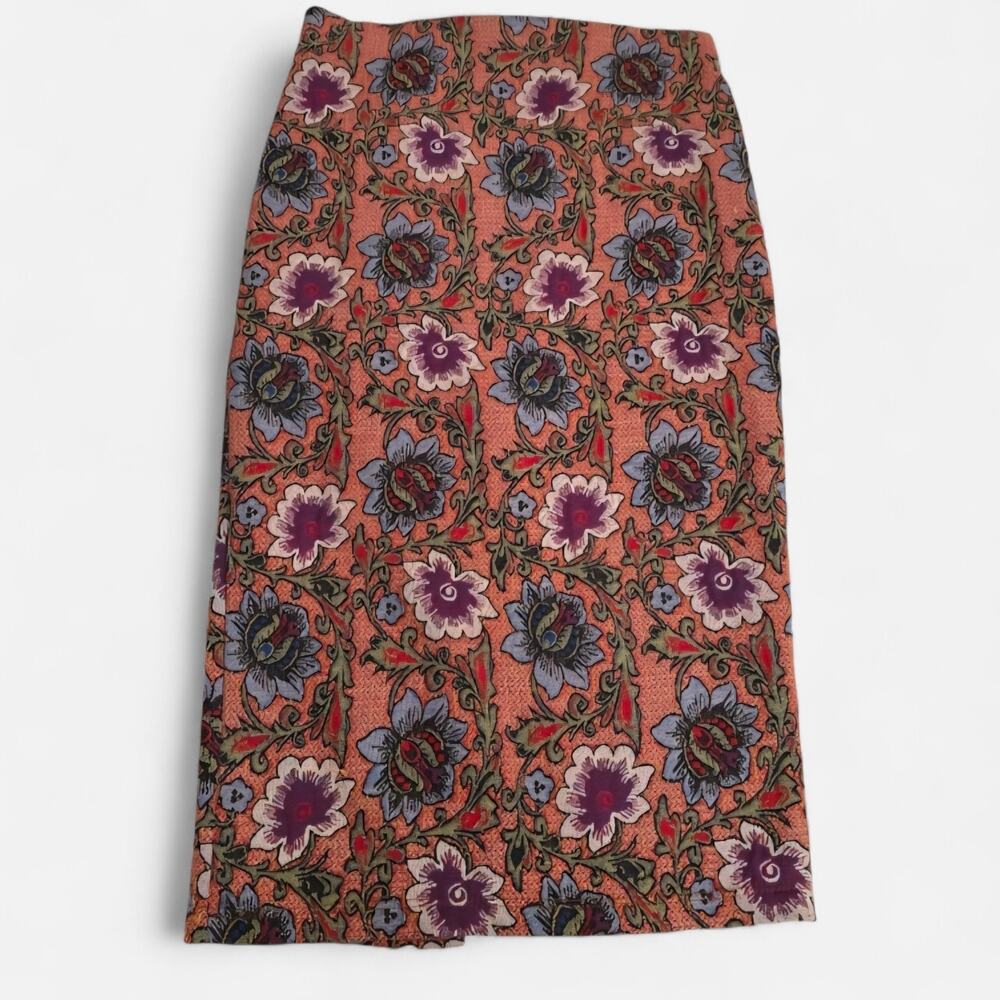 Zara Trafaluc Boho Cottagecore Floral Vintage Inspired Midiâ Pencil Skirt Small